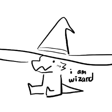 Small kobold with a big wizard hat