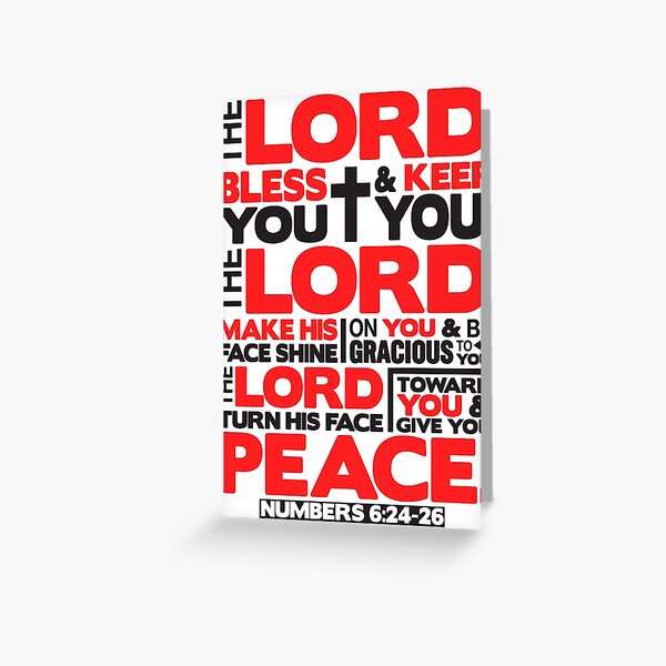 Numbers 6:24-26 The Lord Bless You & Keep You Greeting Card