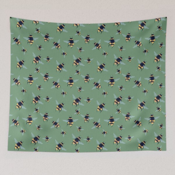 Item preview, Bumble Bee Pattern Light Green designed and sold by IcyArtShop.