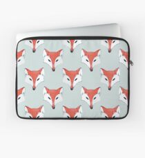 Fox Pattern on Sage Laptop Sleeve
