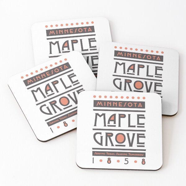 Item preview, Maple Grove, Minnesota, USA. Lettering. Gray and rose color designed and sold by Dmitry Sytnikov.