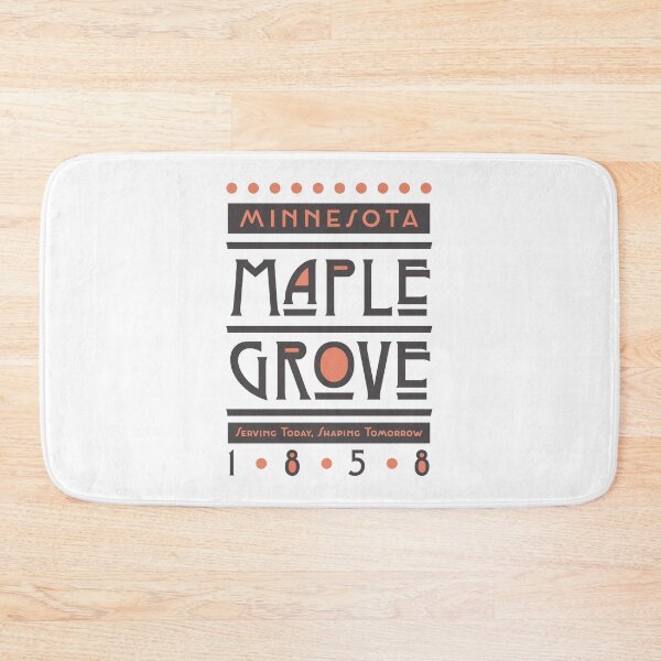 Item preview, Maple Grove, Minnesota, USA. Lettering. Gray and rose color designed and sold by Dmitry Sytnikov.