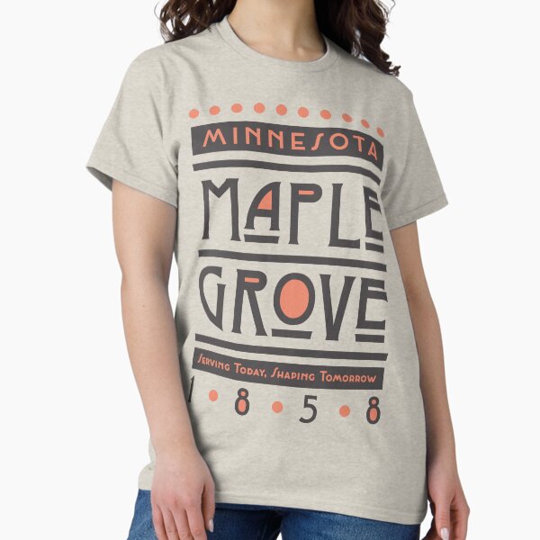 Item preview, Maple Grove, Minnesota, USA. Lettering. Gray and rose color designed and sold by Dmitry Sytnikov.