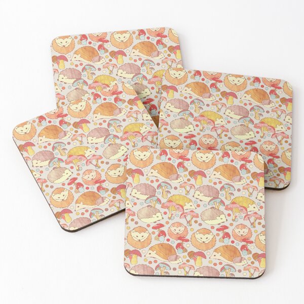 Item preview, Woodland Hedgehogs: un patrón en suaves neutros designed and sold by Perrin Le Feuvre.