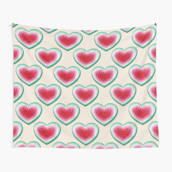 Amor de verano - Corazón de sandía Tela decorativa