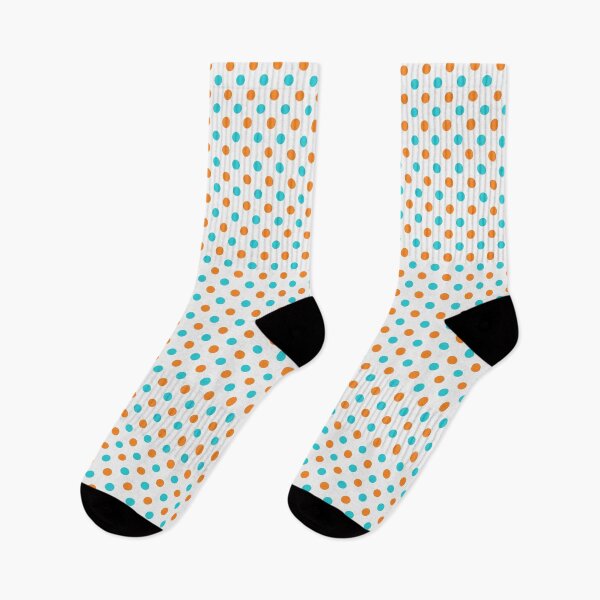 Item preview, Aesthetic polka dot blue sea and orange designed and sold by vanyadesign.