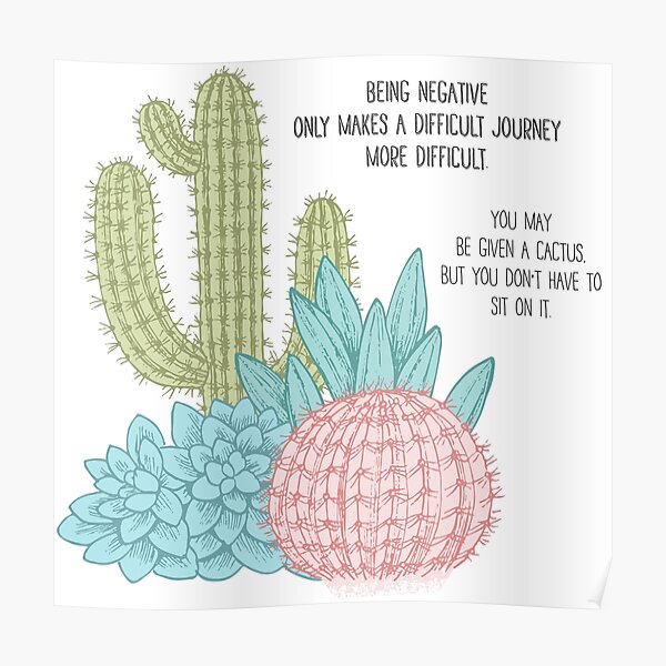 Don't sit on a Cactus Poster