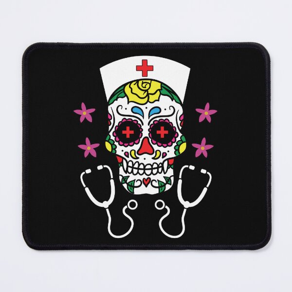 Item preview, Sugar Skull Nurse Dia De Los Muertos Day Of Dead Gift designed and sold by haselshirt.