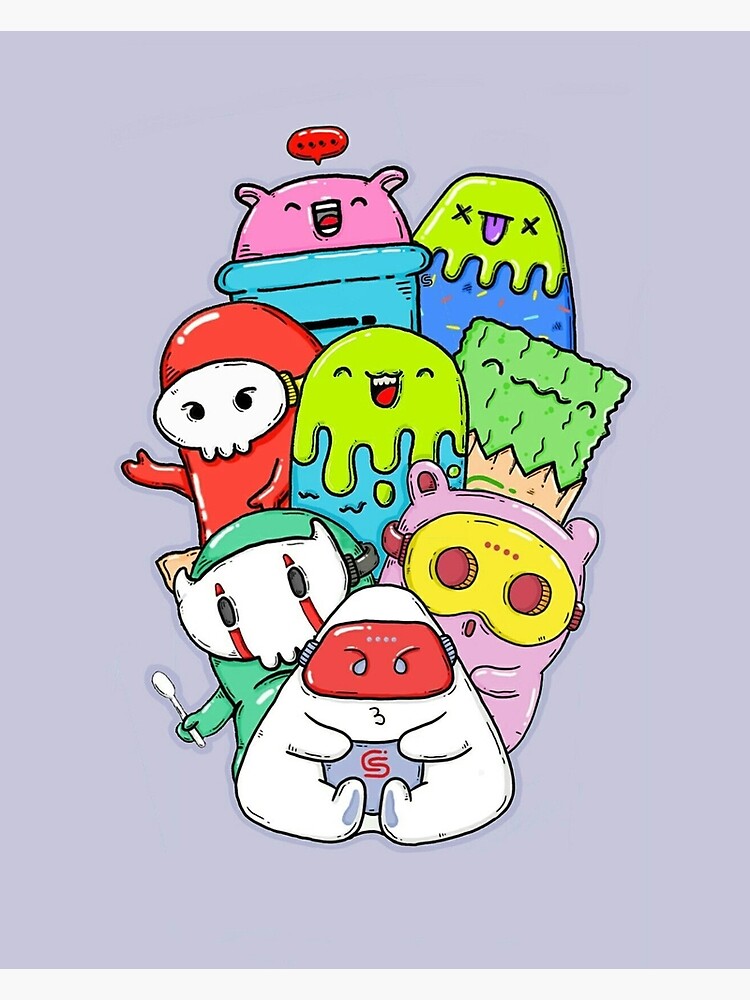 Cute Doodle Zhc Poster For Sale By Pesamabur Redbubble