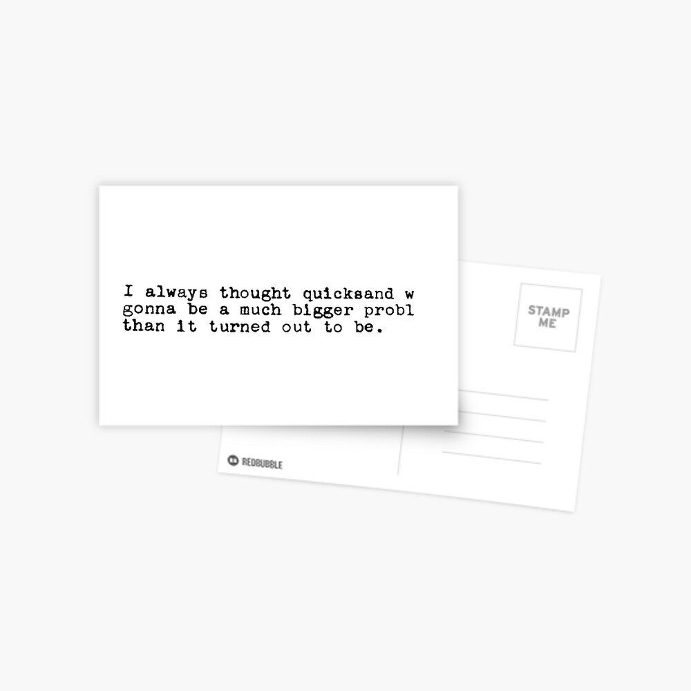 John Mulaney Quicksand Quote Postcard