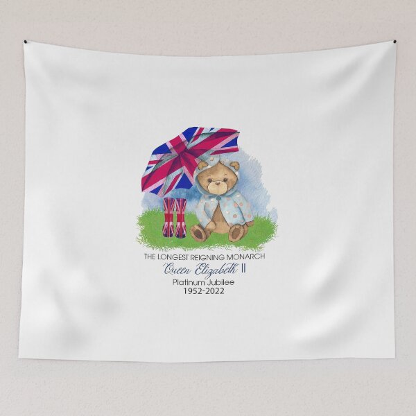 Item preview, Platinum Jubilee Bear With Union Jack Umbrella Digital  designed and sold by ElainaNienow.