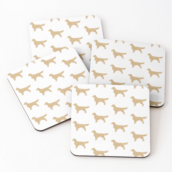 Item preview, Glitter Golden Retriever dog pattern Gold designed and sold by koovox.