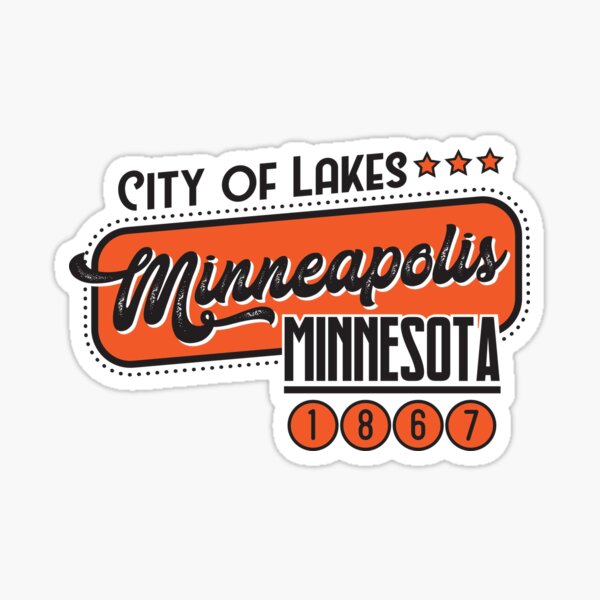Item preview, Minneapolis, Minnesota, USA. Lettering. Orange color designed and sold by Dmitry Sytnikov.