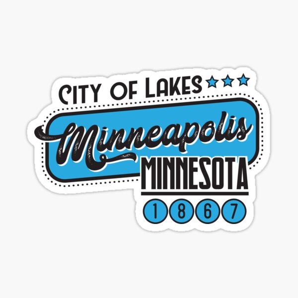 Item preview, Minneapolis, Minnesota, USA. Lettering. Blue color designed and sold by Dmitry Sytnikov.
