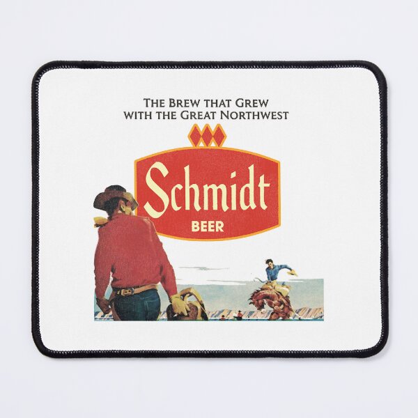 Item preview, Schmidt Beer Retro Defunct Cowboy Nature Scene designed and sold by CatreBew45.