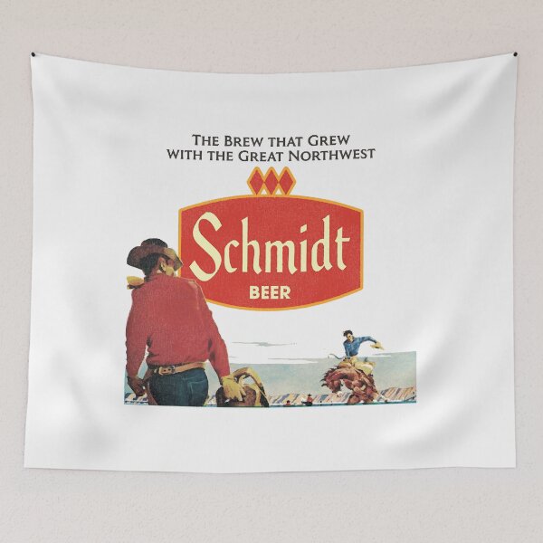 Artikelvorschau, Schmidt Beer Retro Verstorbene Cowboy Naturszene entworfen und verkauft von CatreBew45.