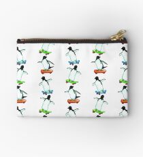 Happy Wheels - Penguins on Skate Boards Studio Pouch