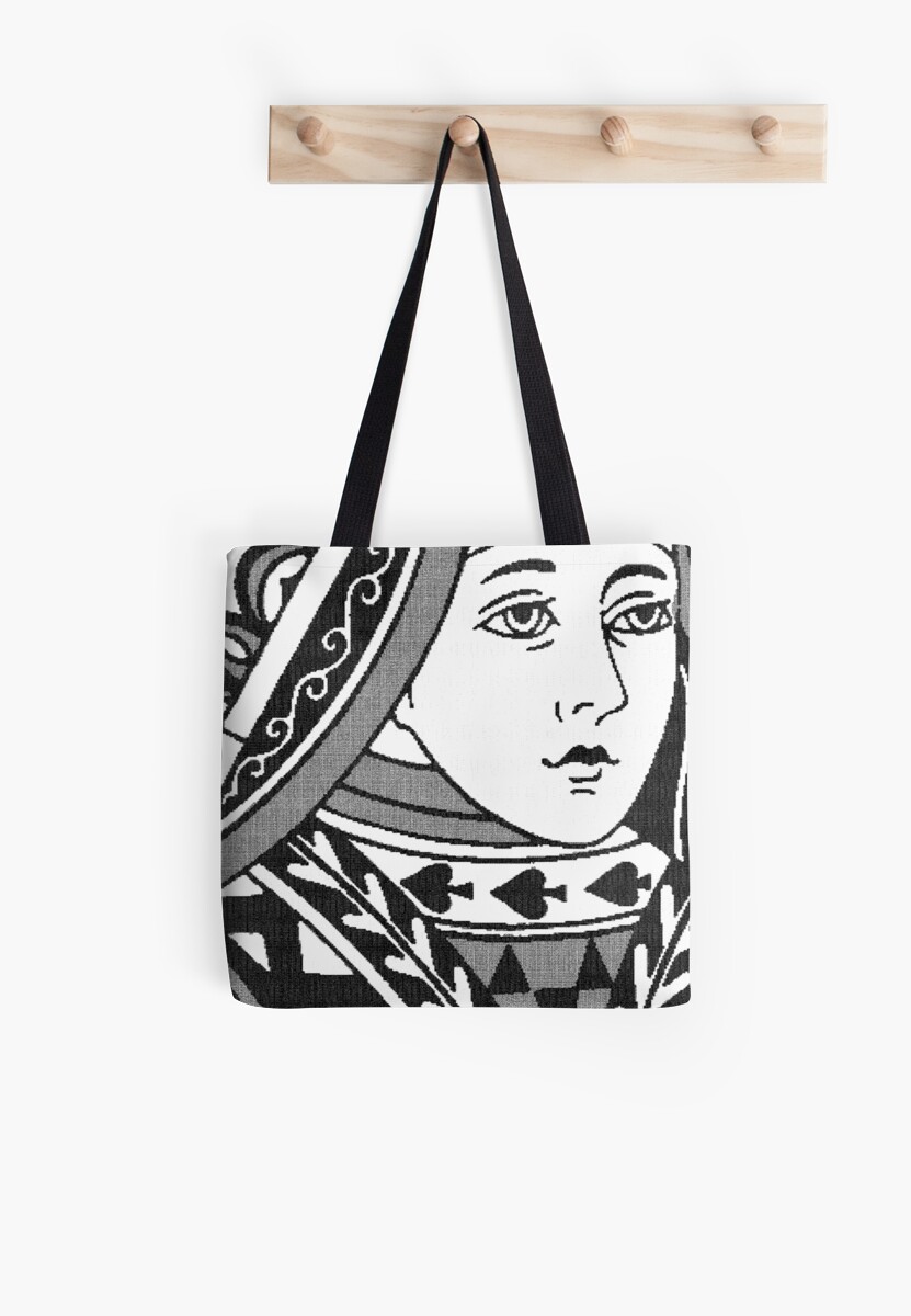 "QUEEN OF SPADES2" Tote Bags by IMPACTEES Redbubble