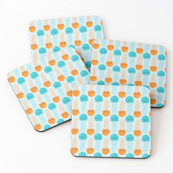 Item preview, Aesthetic Jelly Fish blue sea and orange designed and sold by vanyadesign.