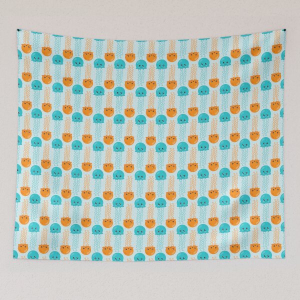 Item preview, Aesthetic Jelly Fish blue sea and orange designed and sold by vanyadesign.