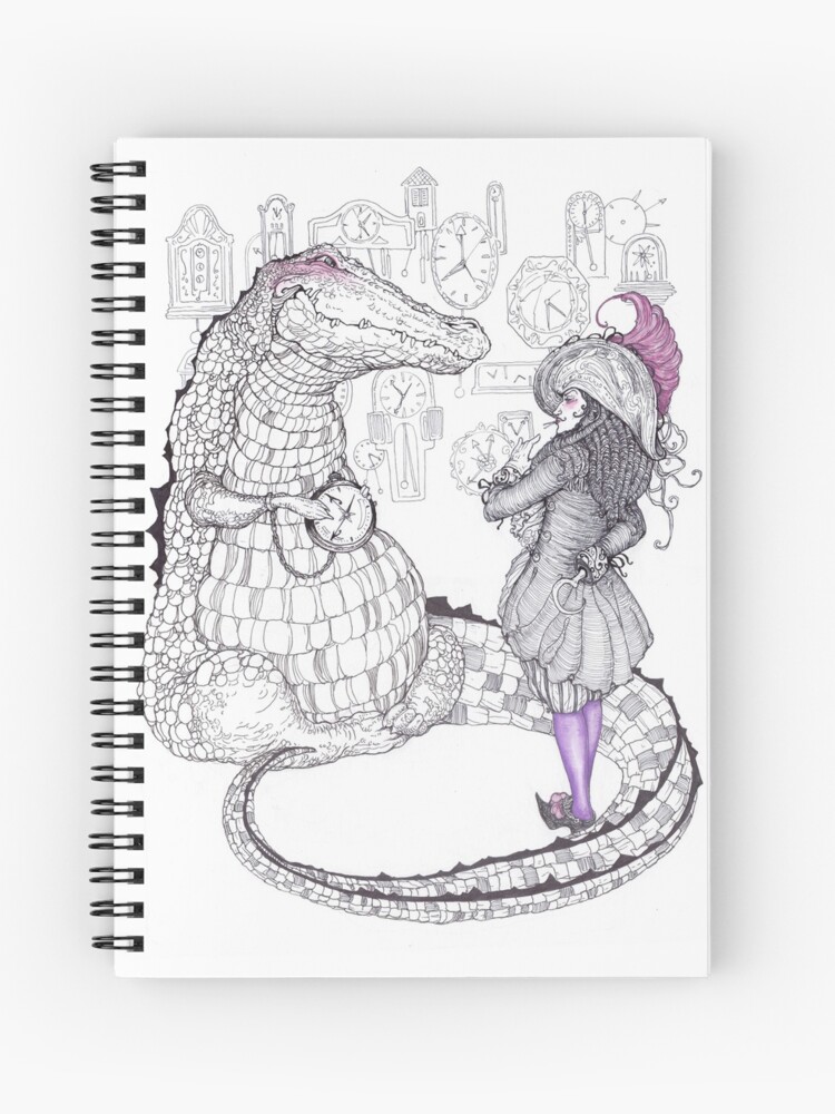Cuaderno de espiral «Capitán Garfio y el cocodrilo» de jessicagadra |  Redbubble