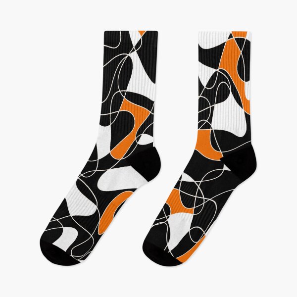 Item preview, Abstract pattern - orange, black and white. designed and sold by K.S ART.