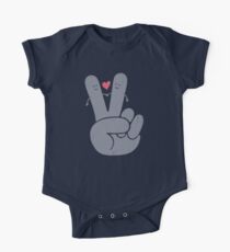 Body de manga corta para bebé Paz amor