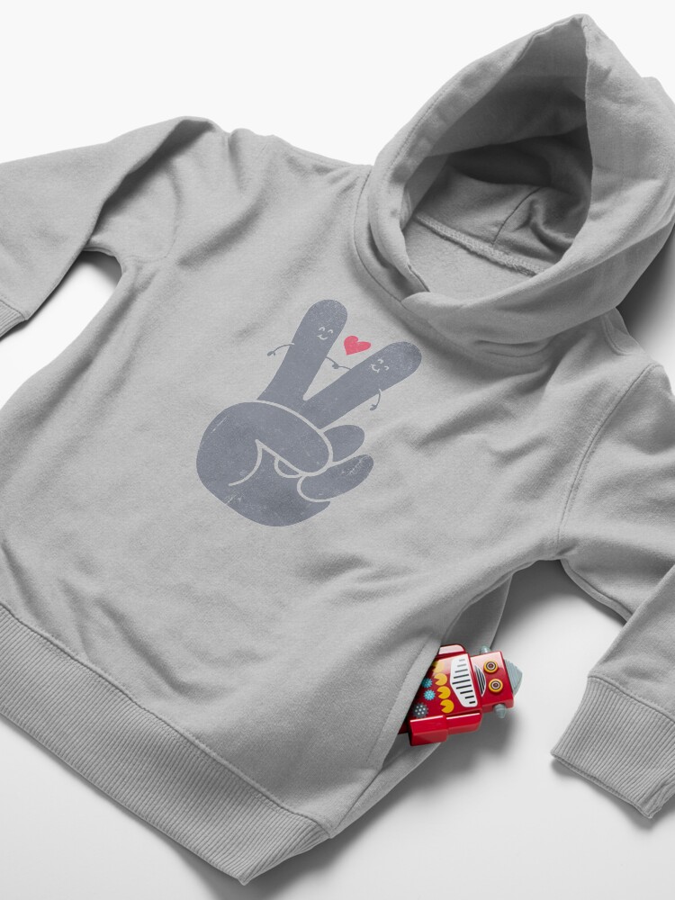 Alternate view of Peace & Love Toddler Pullover Hoodie