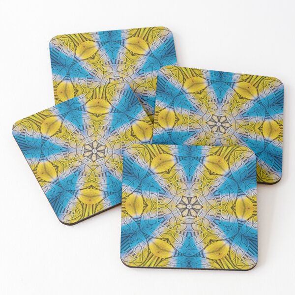 Item preview, radial yellow gold floral fantasy in square format designed and sold by mister-john.