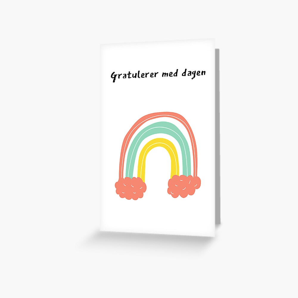 "Birthday card in Norwegian with text in Norwegian (Gratulerer med dagen Bursdagskort