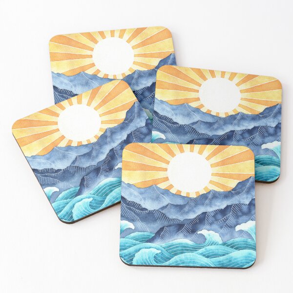 Item preview, Flow of the ocean at sunrise designed and sold by symmetreeart.