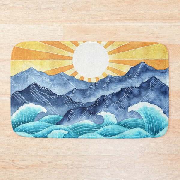 Item preview, Flow of the ocean at sunrise designed and sold by symmetreeart.