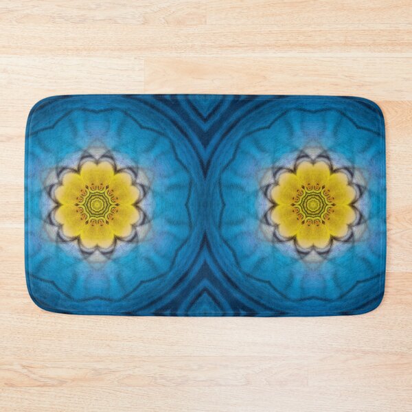 Item preview, bright radial yellow gold floral fantasy in square format designed and sold by mister-john.