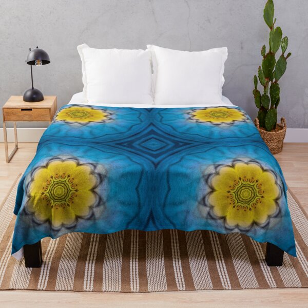 Item preview, bright radial yellow gold floral fantasy in square format designed and sold by mister-john.