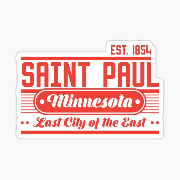 Item preview, Saint Paul, Minnesota. Lettering. Orange color designed and sold by Dmitry Sytnikov.