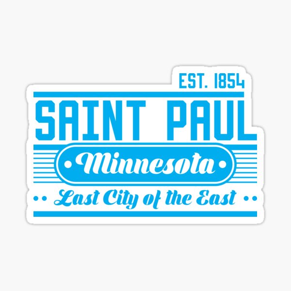 Item preview, Saint Paul, Minnesota. Lettering. Blue color designed and sold by Dmitry Sytnikov.