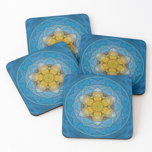 Item preview,  radial yellow gold floral fantasy in square format designed and sold by mister-john.
