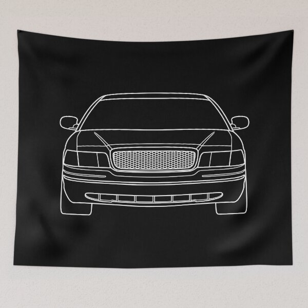 Item preview, Ford Crown Victoria Police Interceptor best t-shirt design USA white lines designed and sold by EdimDesign.