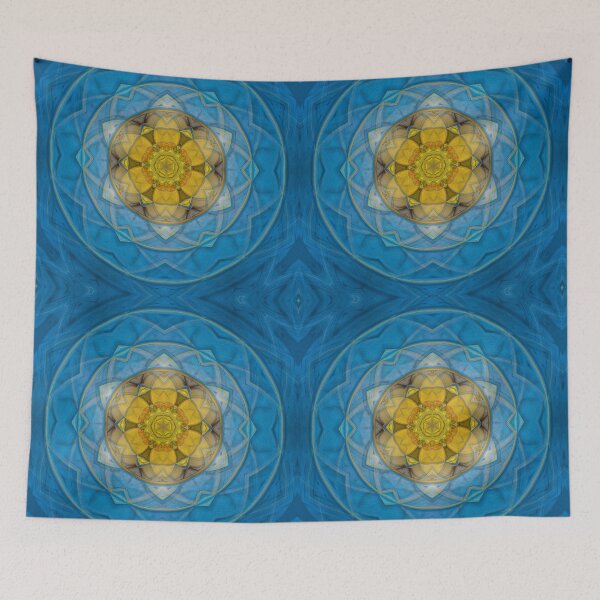 Item preview,  radial yellow gold floral fantasy in square format designed and sold by mister-john.