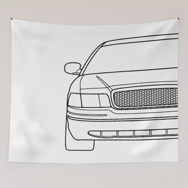 Item preview, Ford Crown Victoria Police Interceptor best t-shirt design USA black lines designed and sold by EdimDesign.