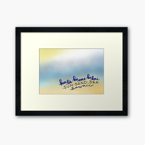 Sun Sand Sea Hawaii Framed Art Print