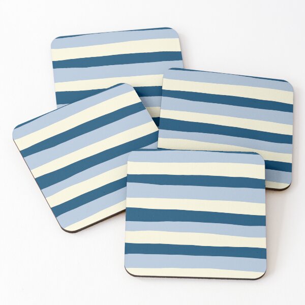 Item preview, Uneven Stripes - Dark Blue, Light Blue and Cream designed and sold by LAEC-Shop.