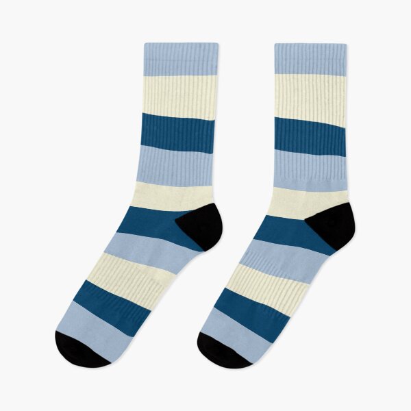 Item preview, Uneven Stripes - Dark Blue, Light Blue and Cream designed and sold by LAEC-Shop.