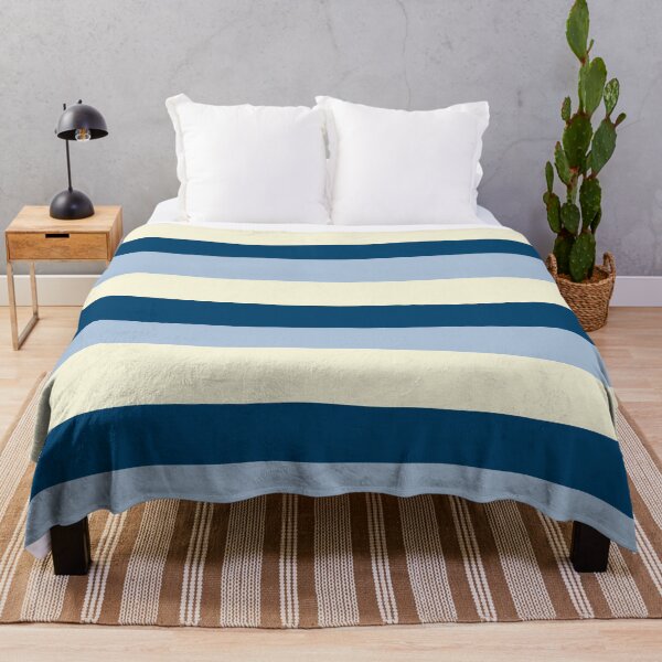 Item preview, Uneven Stripes - Dark Blue, Light Blue and Cream designed and sold by LAEC-Shop.