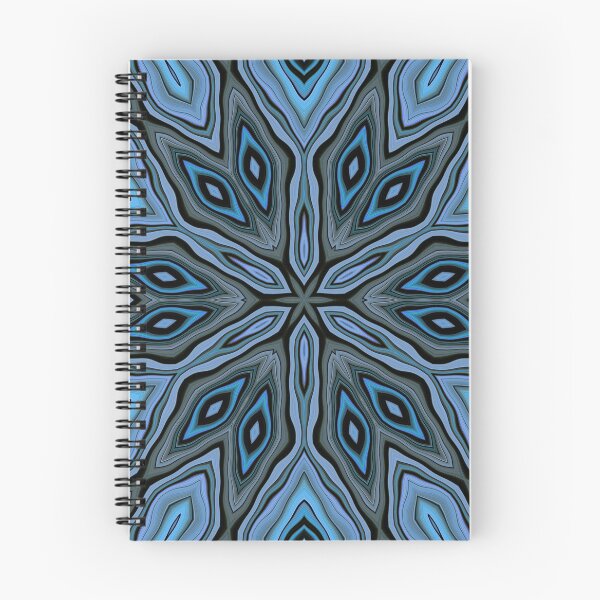 Item preview, creative shades of turquoise blue floral fantasy in square format designed and sold by mister-john.