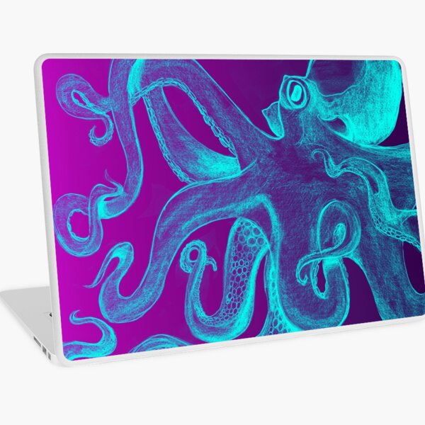 Blue & Purple Octopus Laptop Skin