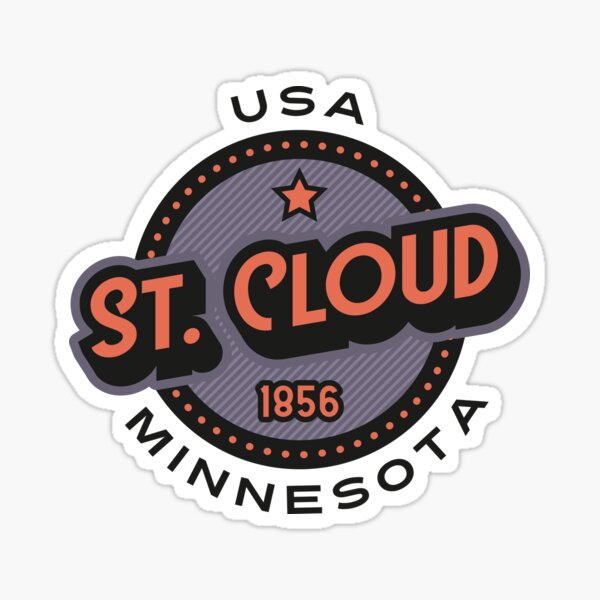 Item preview, St. Cloud, Minnesota, USA. Lettering. Violet and rose color designed and sold by Dmitry Sytnikov.