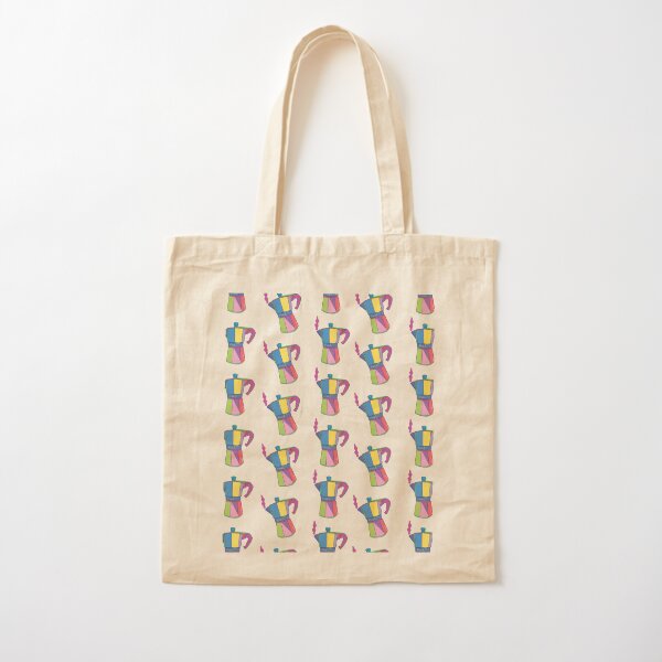 DesignerMim's Moka Pot Pop Art Pattern Cotton Tote Bag
