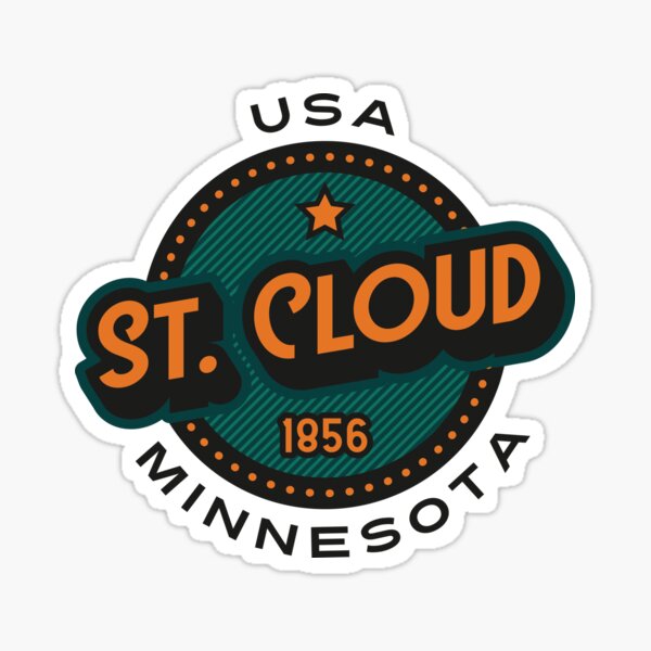 Item preview, St. Cloud, Minnesota, USA. Lettering. Green and yellow color designed and sold by Dmitry Sytnikov.