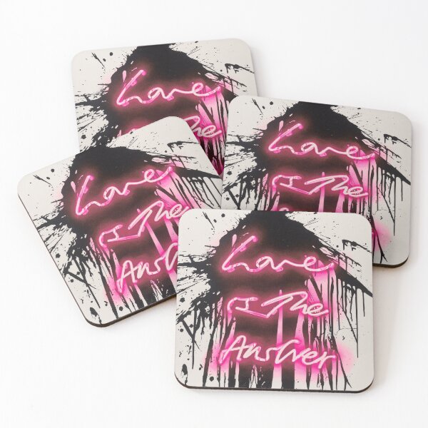 Item preview, Love Is The Answer -  Neon Spray Paint Art designed and sold by WE-ARE-BANKSY.